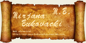 Mirjana Bukovački vizit kartica